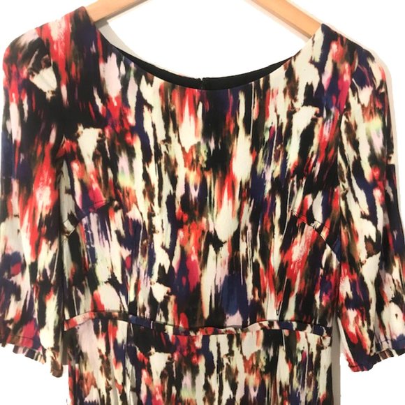 - French Connection Watercolor Print Dress Size 6 - Picture 4 of 8